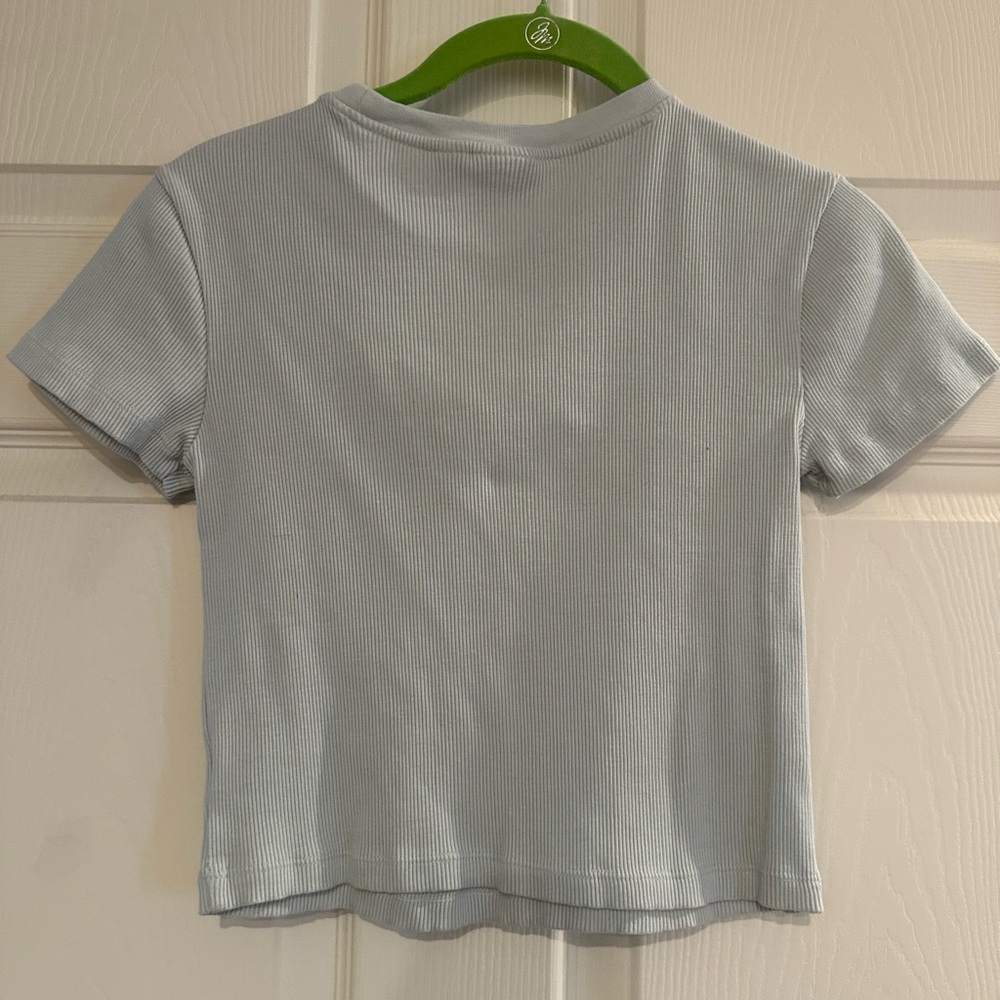 Peanuts Teal Graphic Crop Top - Picture 4 of 4
